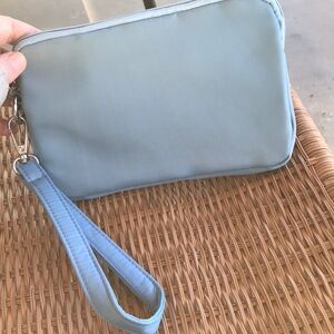 Light Blue Wristlet Clutch Bag - Women's Small Pouch